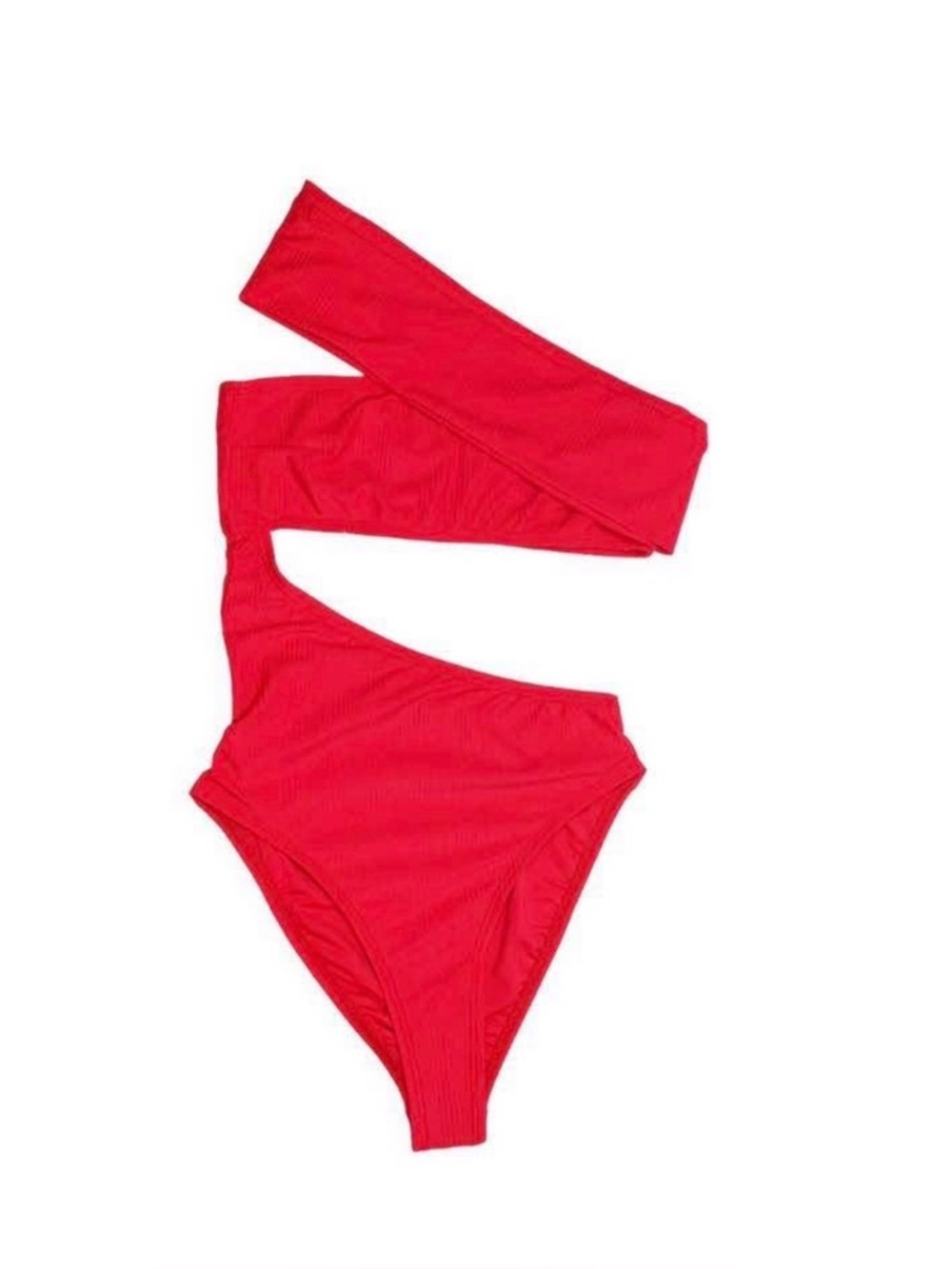 Dippin' Daisy's Red Asymmetric One-Shoulder Cutout One-Piece